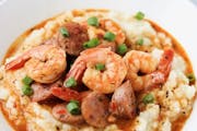 Shrimp & Sausage Grits from Bailey Seafood in Buffalo, NY