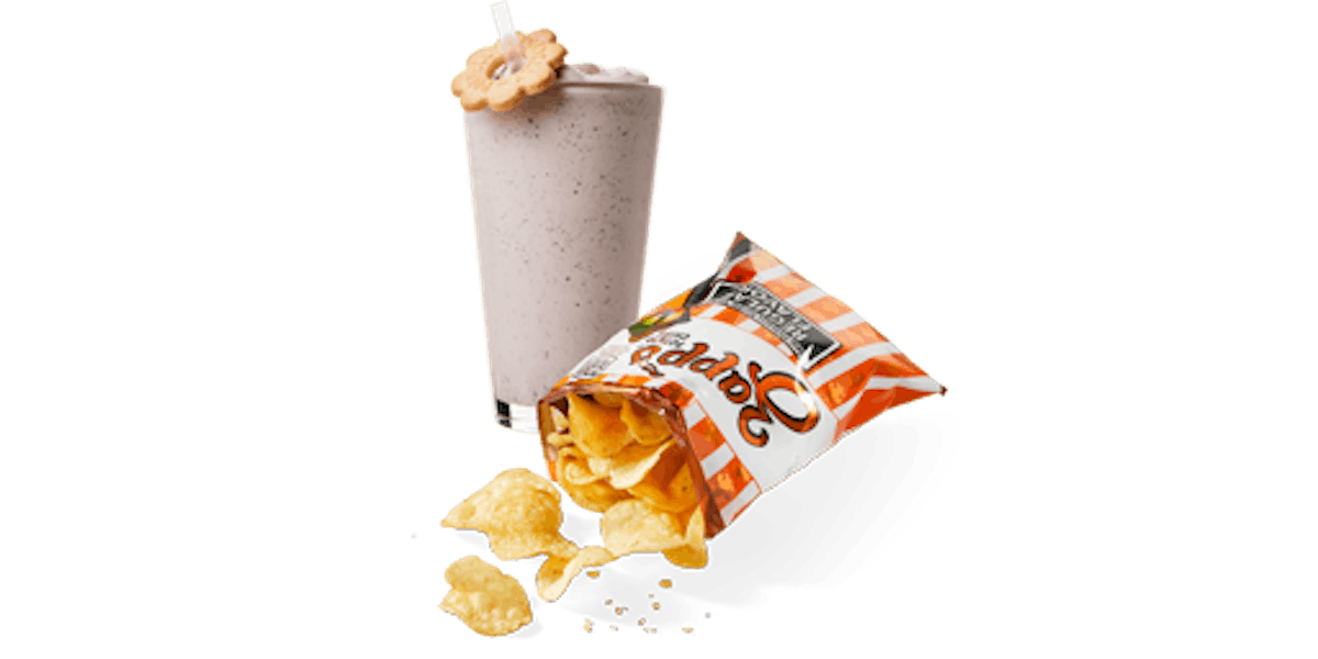 Chips + Shake from Potbelly Sandwich Shop - Lake Bluff (381) in Lake Bluff, IL