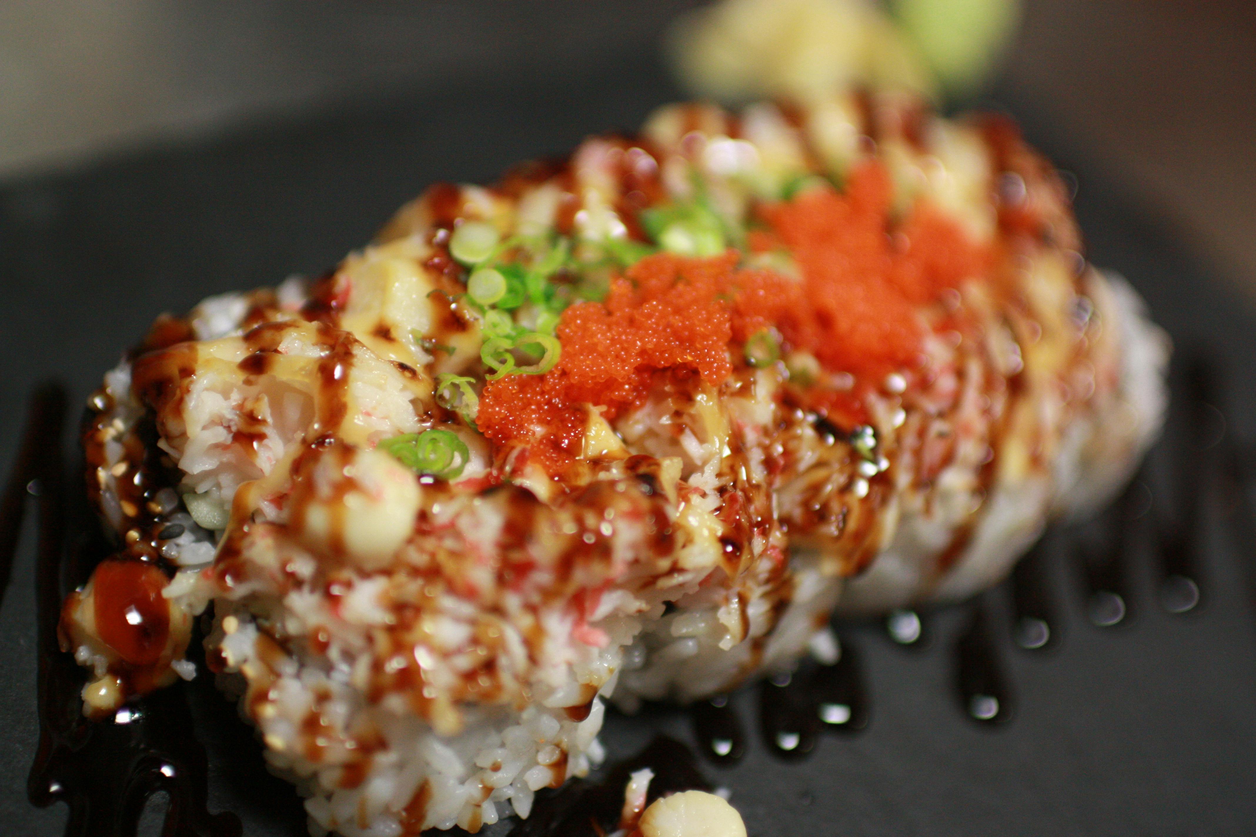 Baked Scallop Specialty Sushi Roll from Sequoia Ramen & Sushi Lounge in Madison, WI