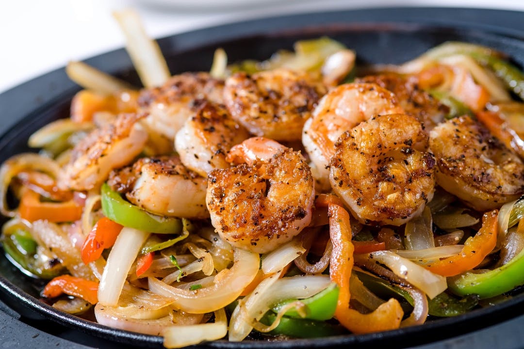 Shrimp Fajitas from The All American Steakhouse & Sports Theater in Parkville, MD