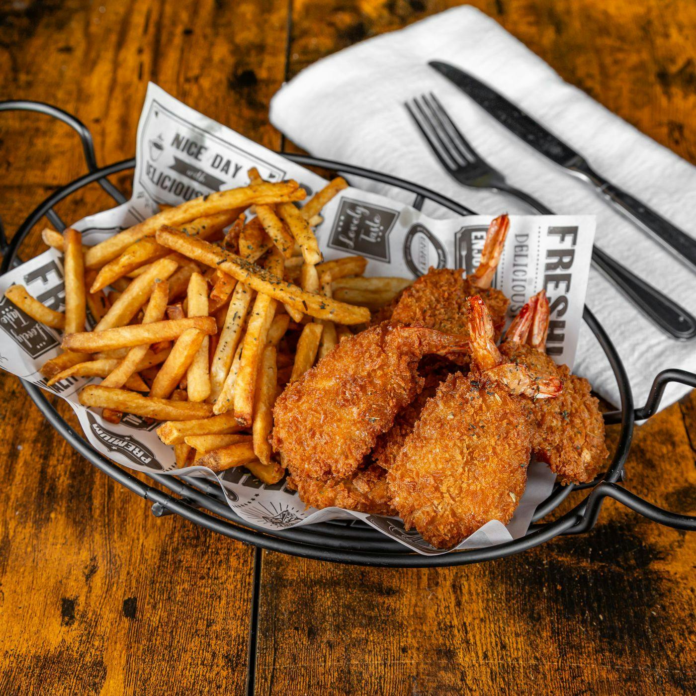 Shrimp Basket from Blue Fish Seafood - N Albany Ave in Chicago, IL