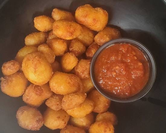 Fried Mozzarella Curds from Inga's Alpine Tavern in Denver, CO