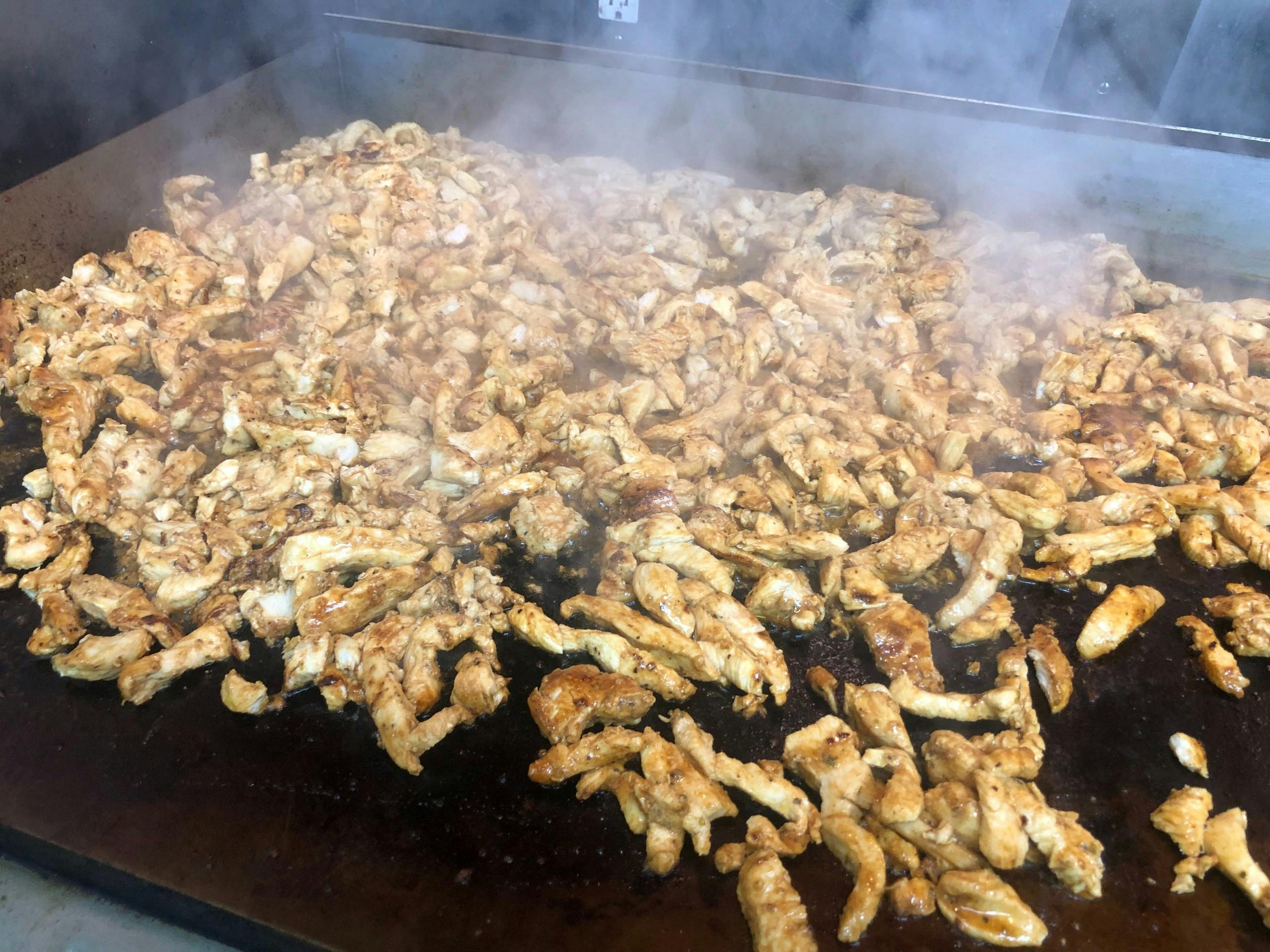 #12 Go Go Saucy Chicken (HOT,BBQ,Triyaki from Go Go Gyro Grill in Columbus, OH