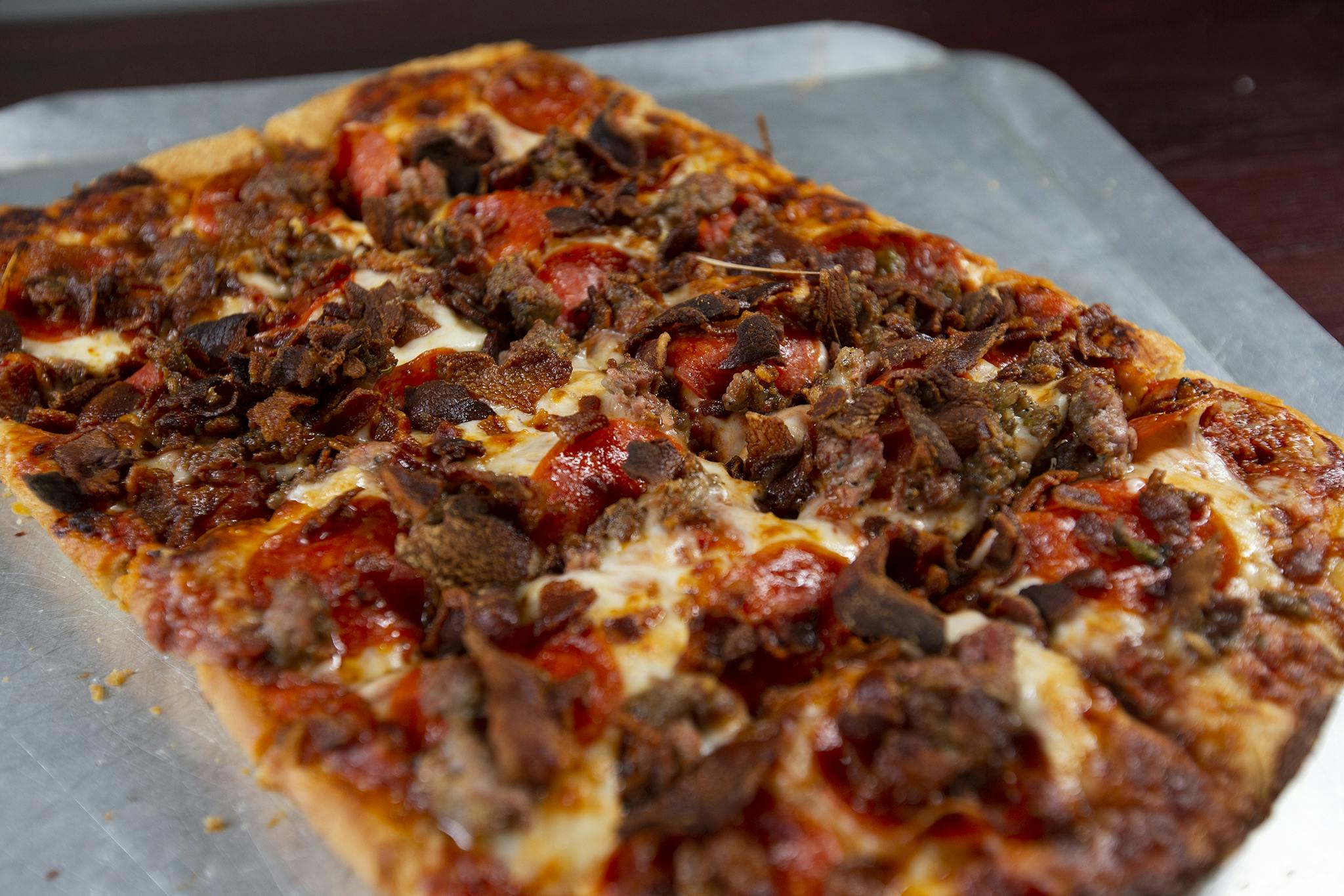 Meat Lovers Pizza. from Firehouse Grill - Chicago Ave in Evanston, IL