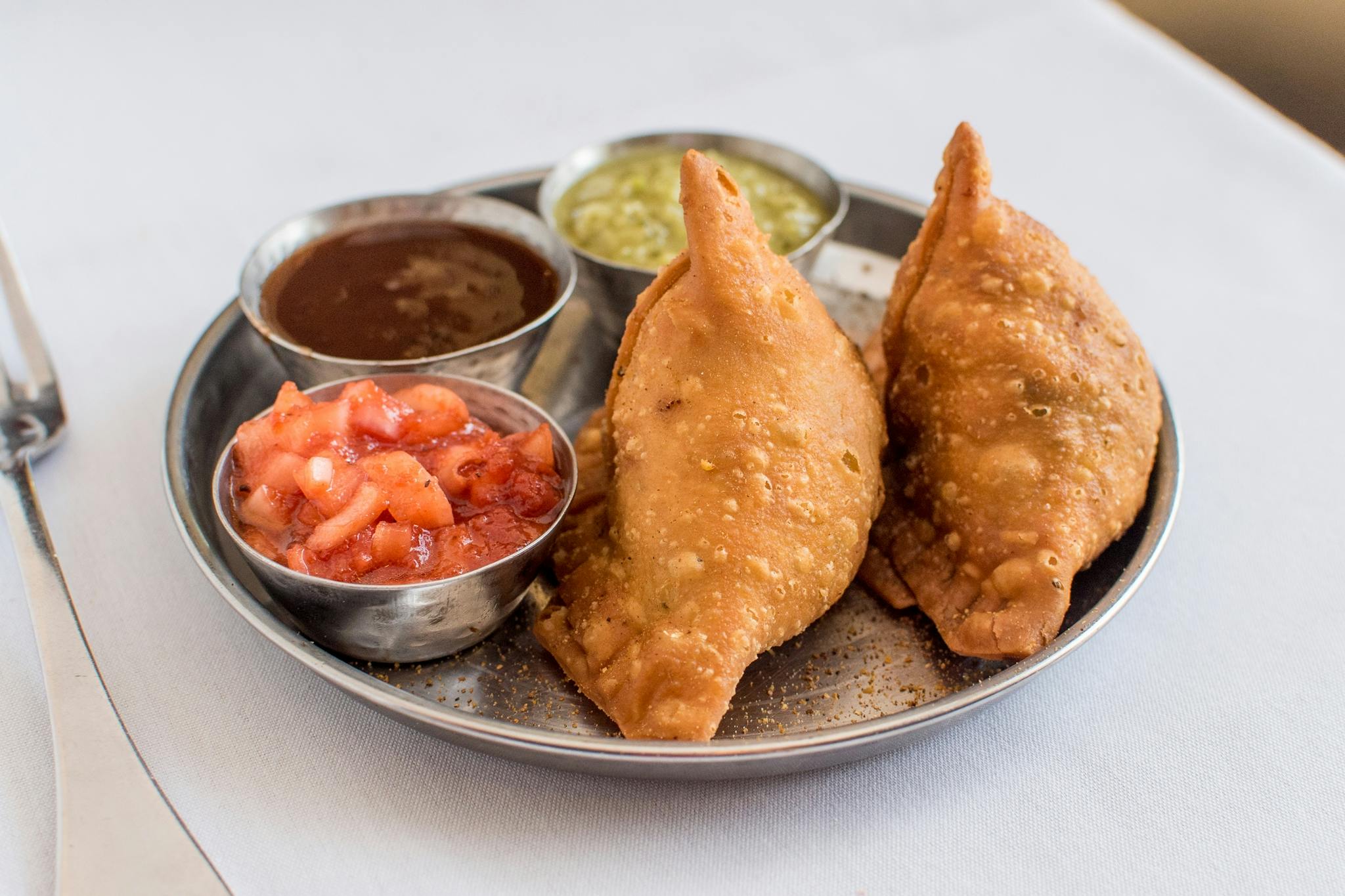 Lamb Samosa (2) from Dhaba Indian Bistro in Middleton, WI