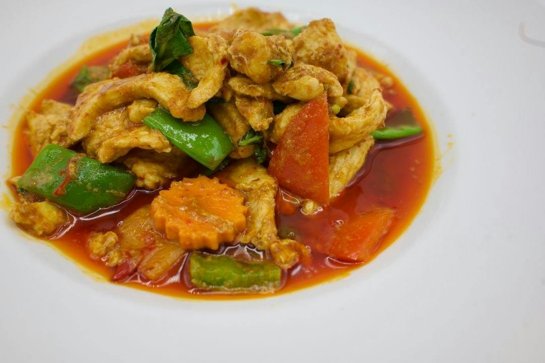 Pad Prik Gang from Thai Kitchen in Ames, IA