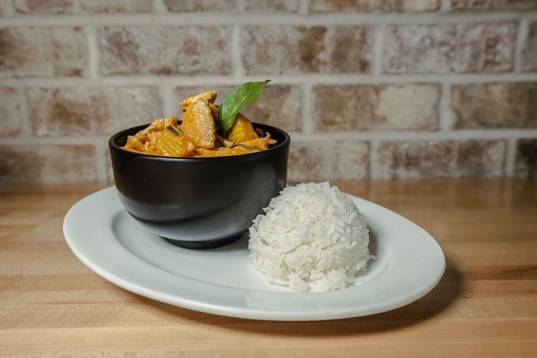 Pumpkin Curry + Rice from Thai-namite Wauwatosa in Wauwatosa, WI