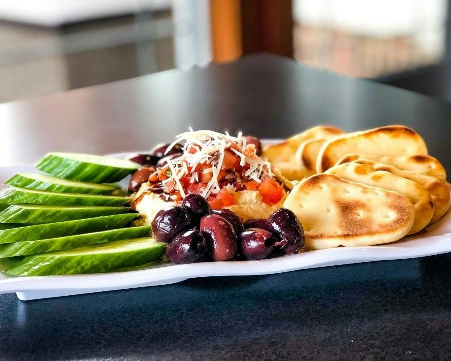 Bruschetta Hummus Plate from Monk's Bar & Grill - Middleton in Middleton, WI
