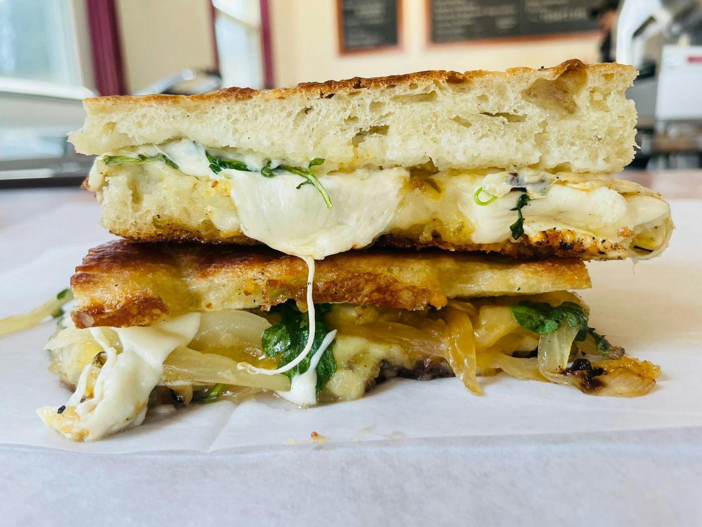 Grilled Cheese Special Panini-Pear & Fig from Arrosto Delicatessen in Sheboygan, WI