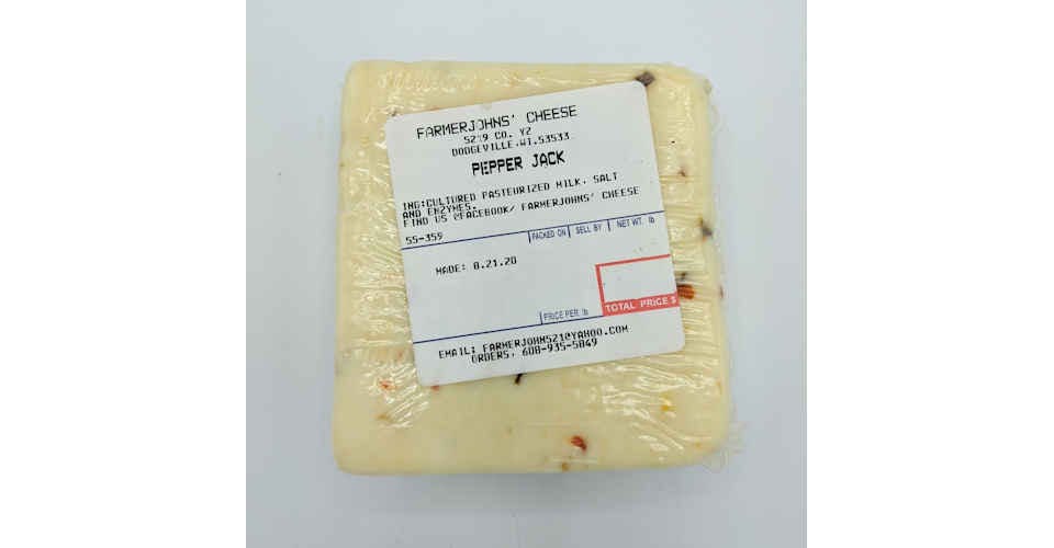 Pepper Jack Cheese from Vitruvian Farms in Madison, WI