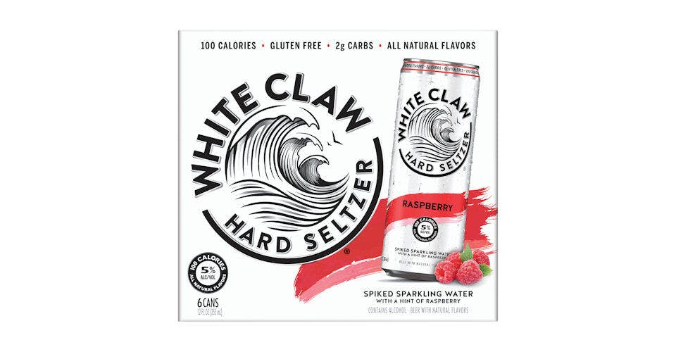 White Claw: Raspberry, 6 Pack, 12 oz. Cans from Five Corners Liquor & Wine in Cedar Falls, IA