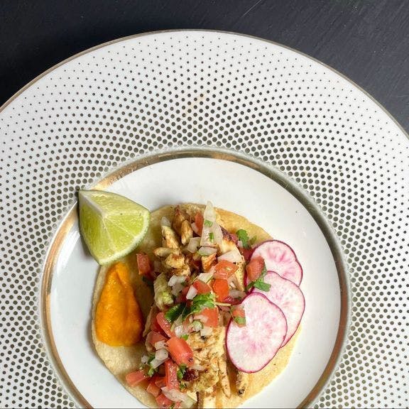 Lime chicken taco from Planet Taco - 9th Ave in New York, NY