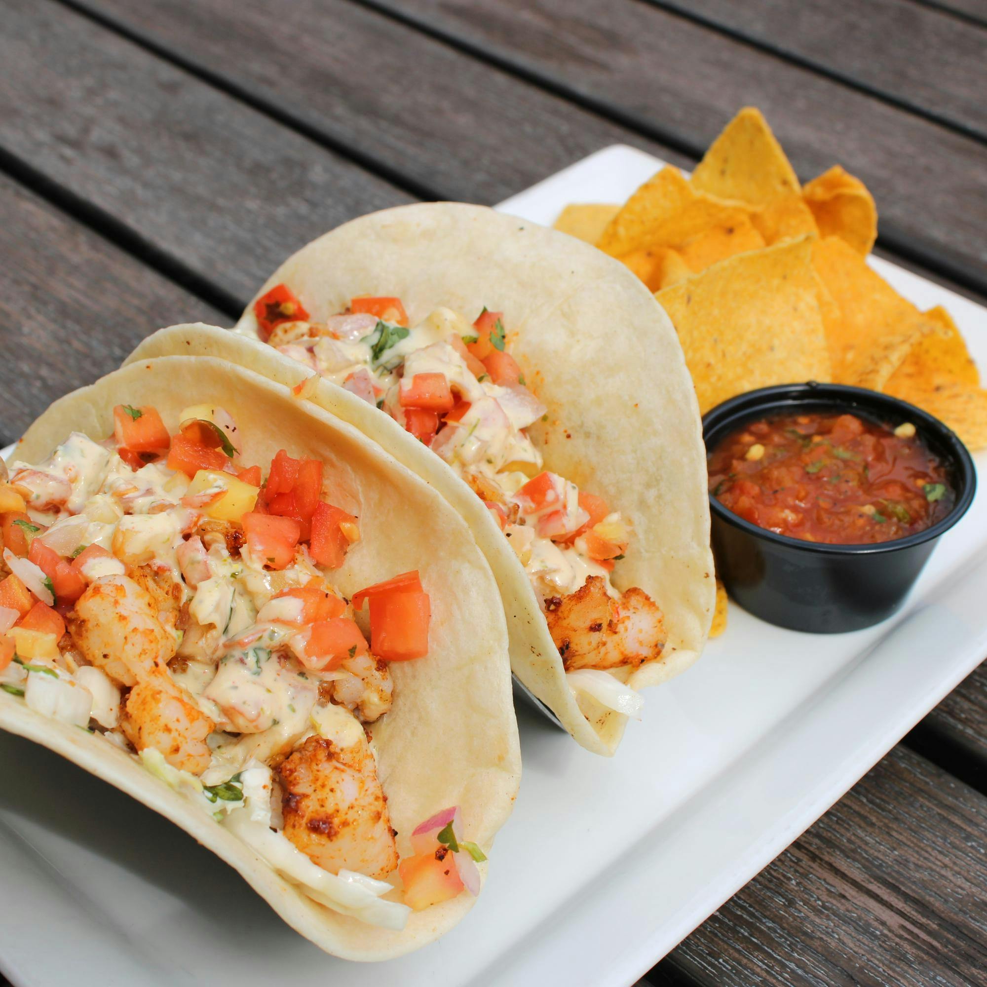 Bayou Shrimp Tacos from Holidays Pub & Grill in Appleton, WI