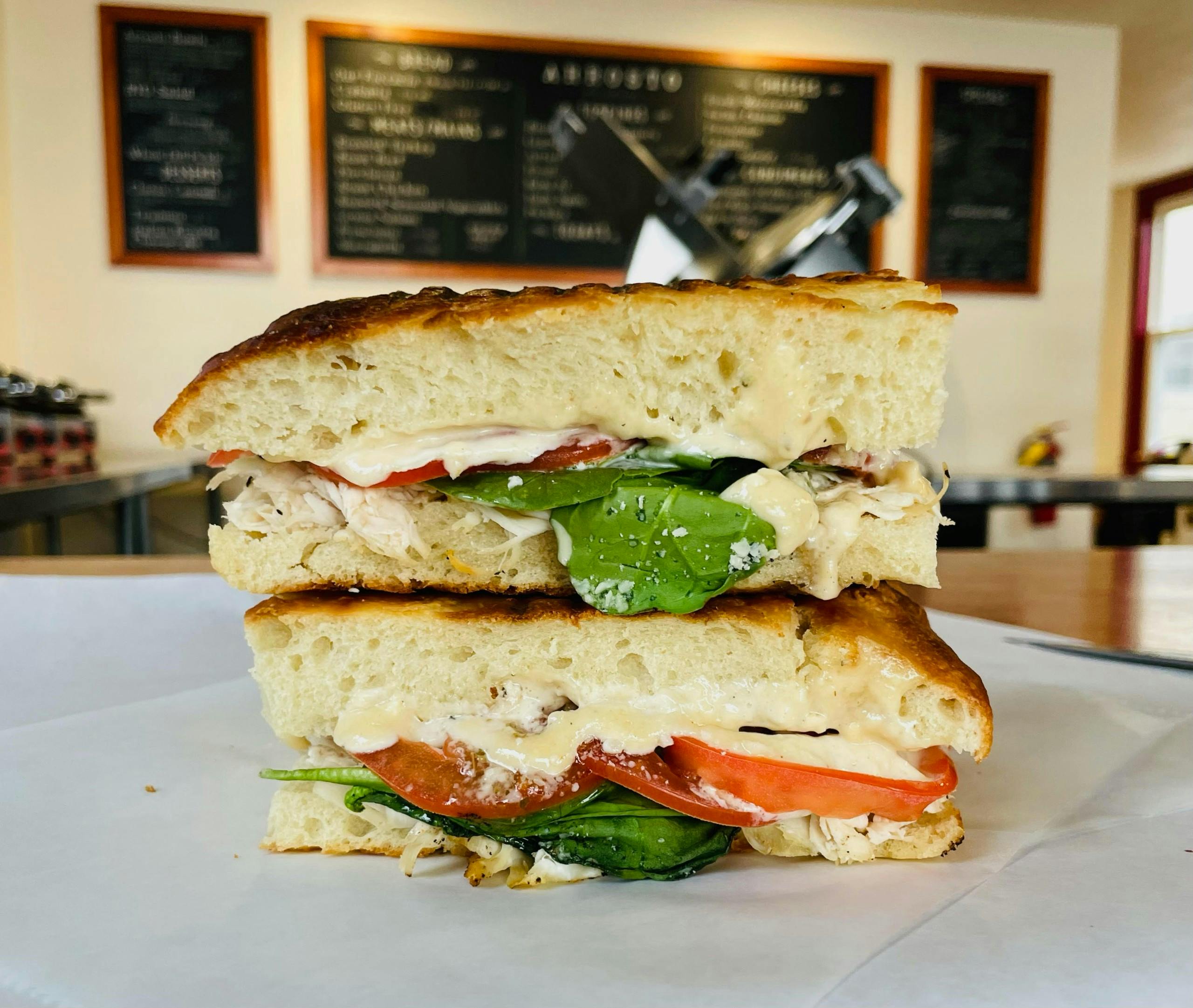 Special Panini- Chicken Caesar from Arrosto Delicatessen in Sheboygan, WI