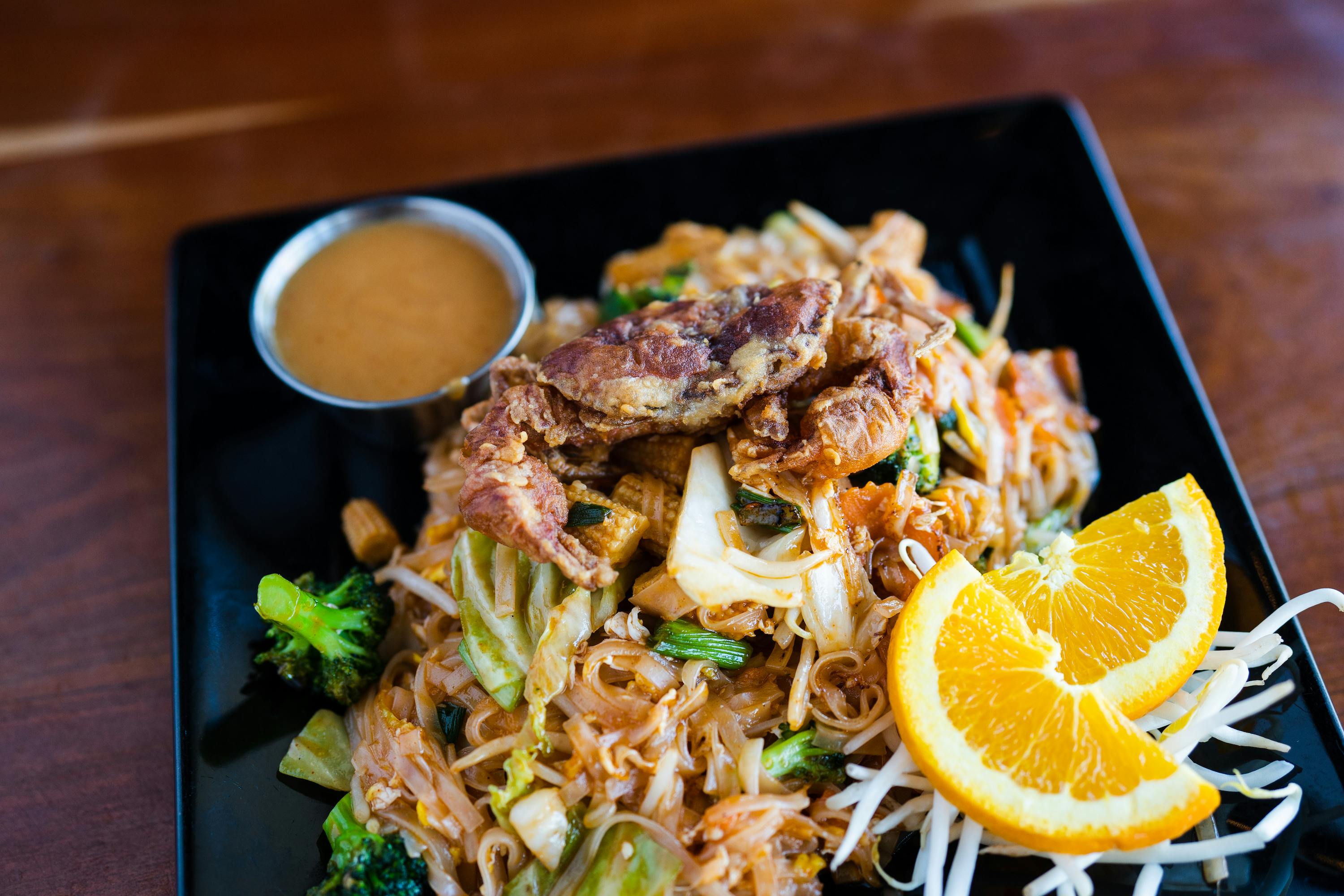 Soft Shell Crab Pad Thai from City Thai Cuisine in Portland, OR