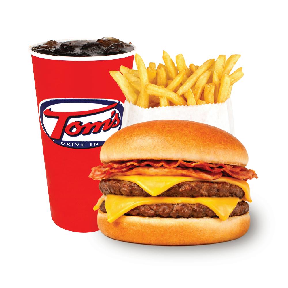 #5 Bacon Double Cheese Burger Combo from Tom's Drive In in Appleton, WI