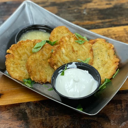 Potato Pancakes from Sip Wine Bar & Restaurant in Tinley Park, IL