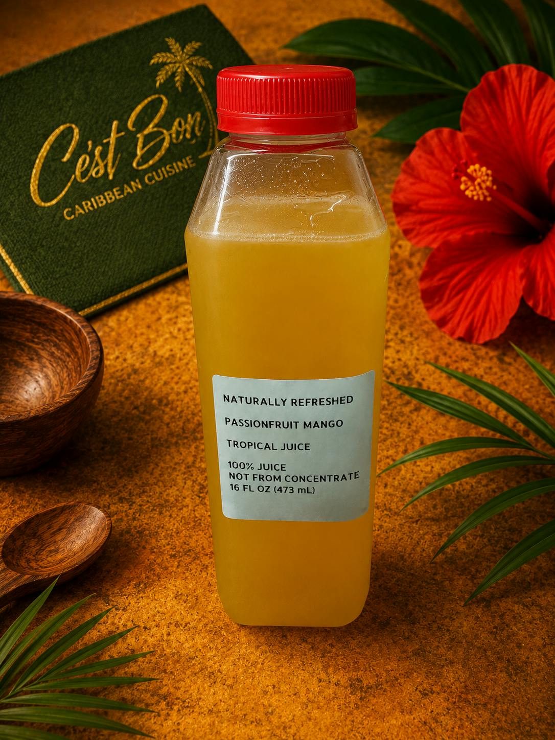 Passionfruit Mango 16oz from C'est Bon Caribbean Creole Cuisine in Baytown, TX