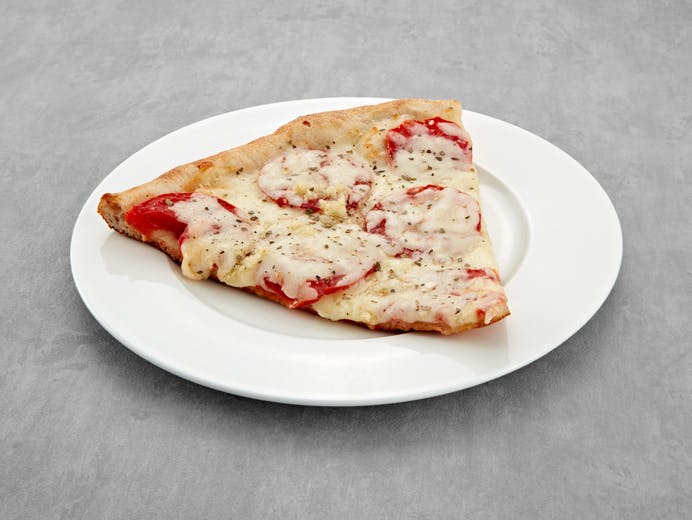 Tomato & Garlic Pizza Slice from Mario's Pizzeria in Seaford, NY