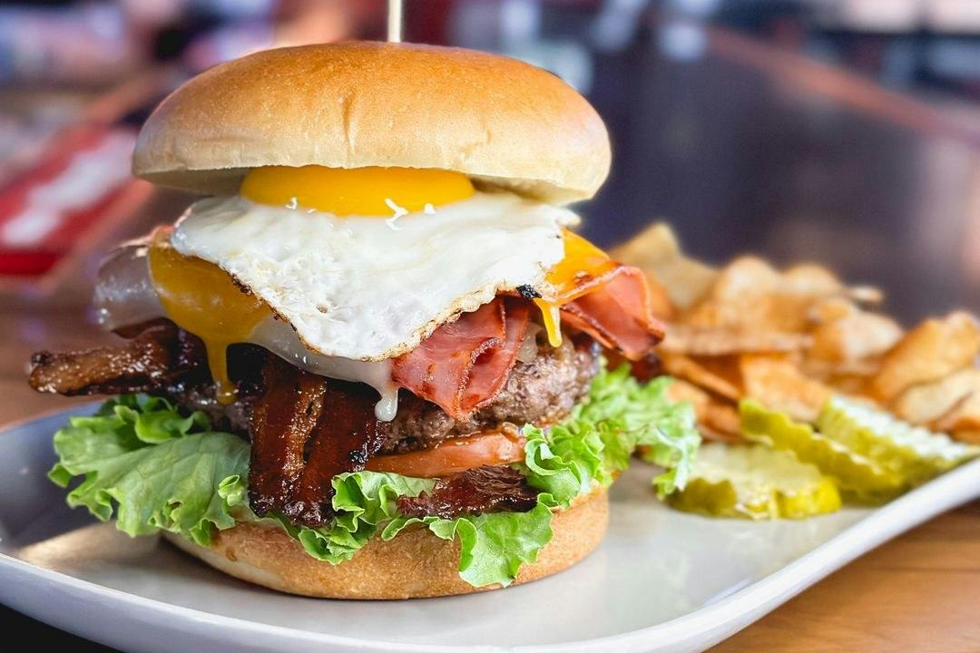 Big Ten Burger from Monk's Bar & Grill - Middleton in Middleton, WI