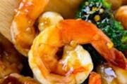 C8. Shrimp with Broccoli from China Wok in Madison, WI