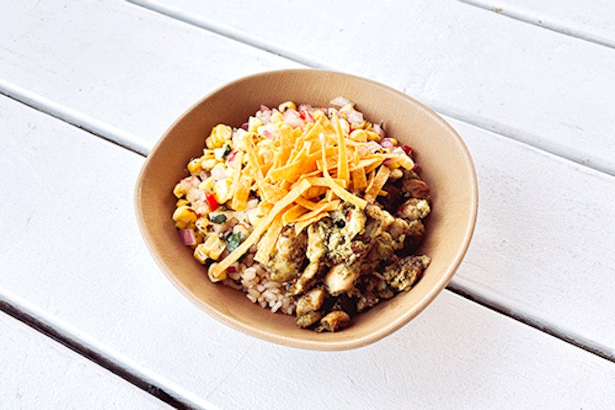 chicken verde rice bowl from Bartaco - Hilldale in Madison, WI