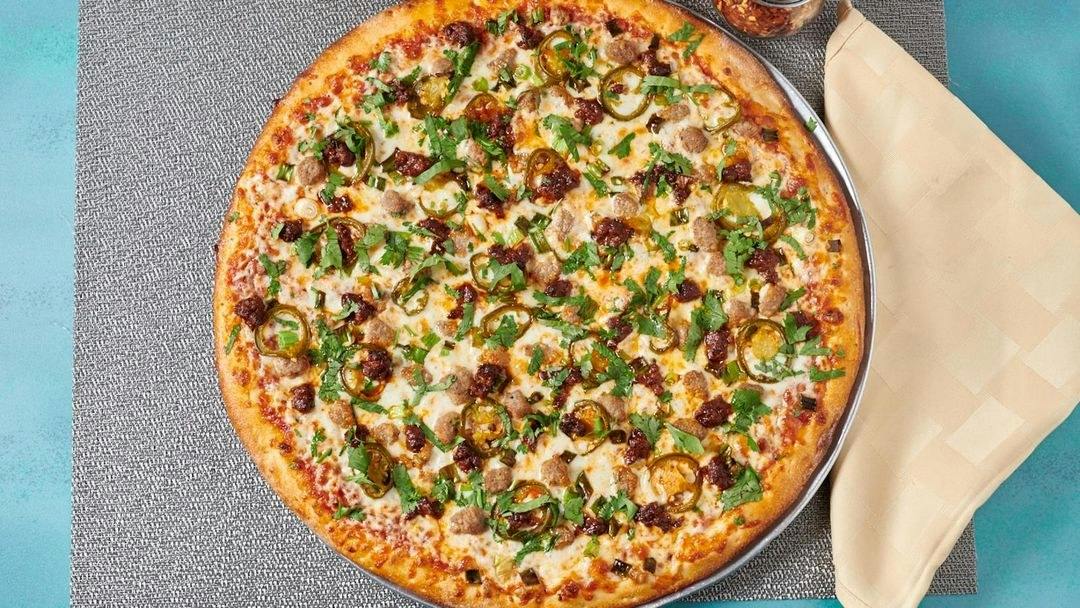 Mexican Style Pizza from New York Pizza in Palo Alto, CA