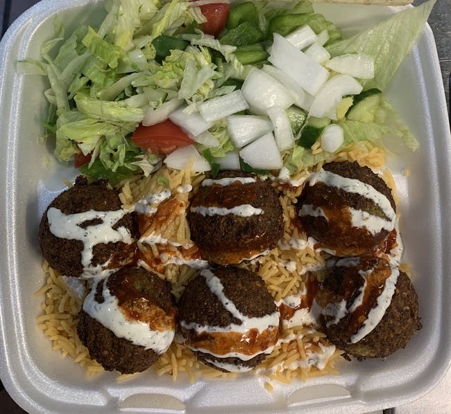 Falafel Rice with Rice from Halal Bites in Johnson City, NY