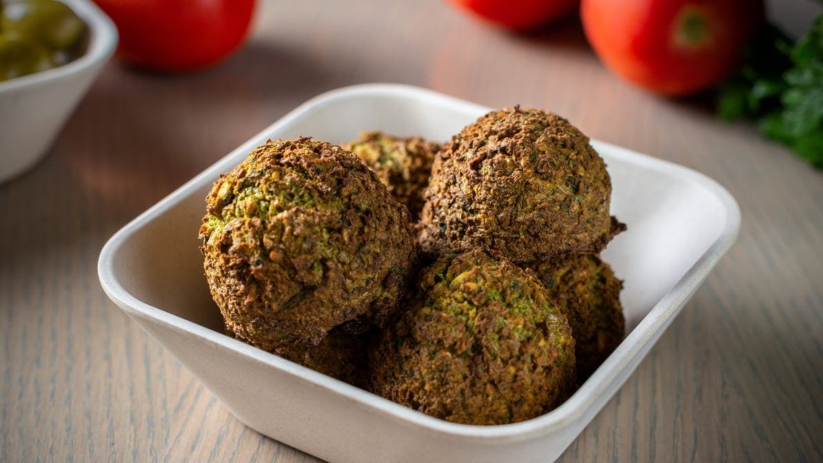 Two Falafels (Vegan, GF) from Olive Mediterranean Grill in Chicago, IL