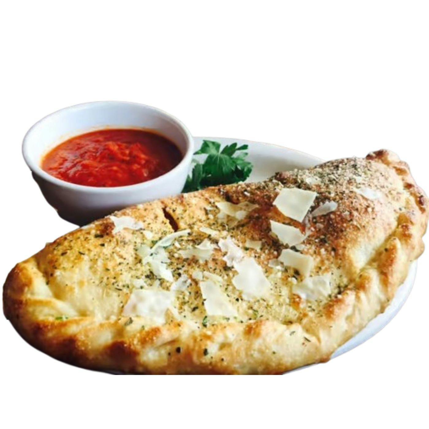Chicken Pesto Calzone from North Beach Pizza - Mission St. in San Francisco, CA