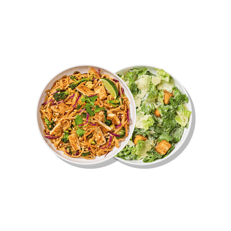 Indonesian Peanut Chicken Saut? Duo from Noodles & Company - Rosecrans St in San Diego, CA