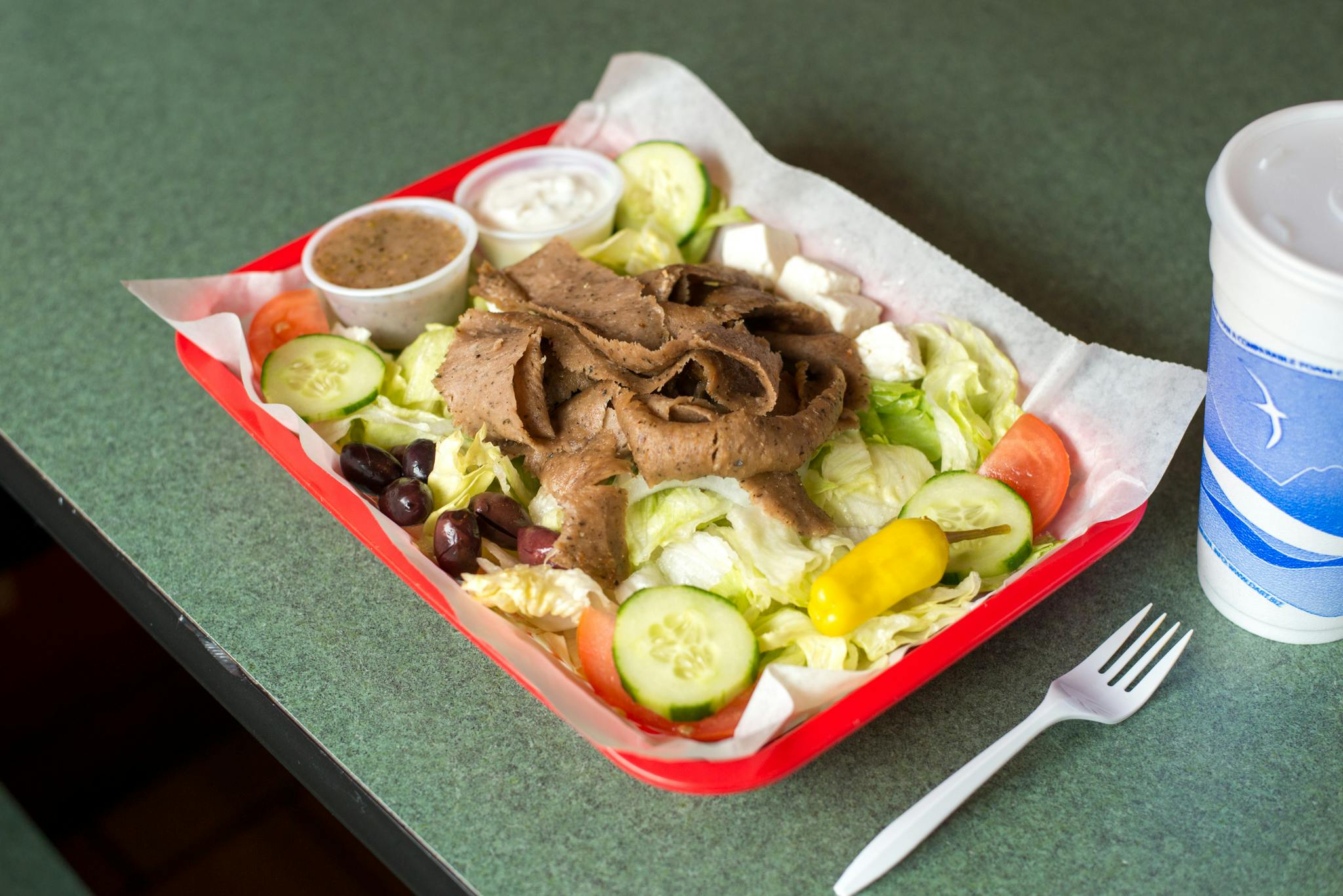 Traditional Gyro Salad from Kentro Gyros in Green Bay, WI