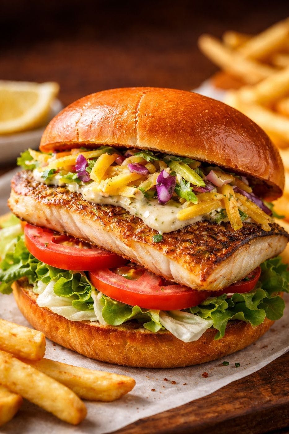 Fish Sandwich (Snapper) from C'est Bon Caribbean Creole Cuisine in Baytown, TX