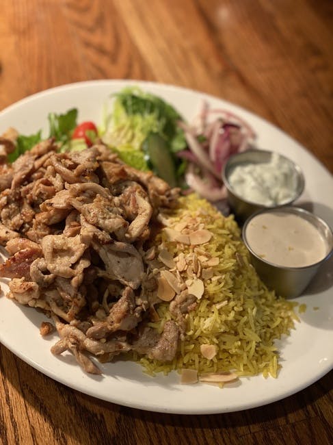 Chicken Shawarma Plate from Mezze #1 in Conroe, TX