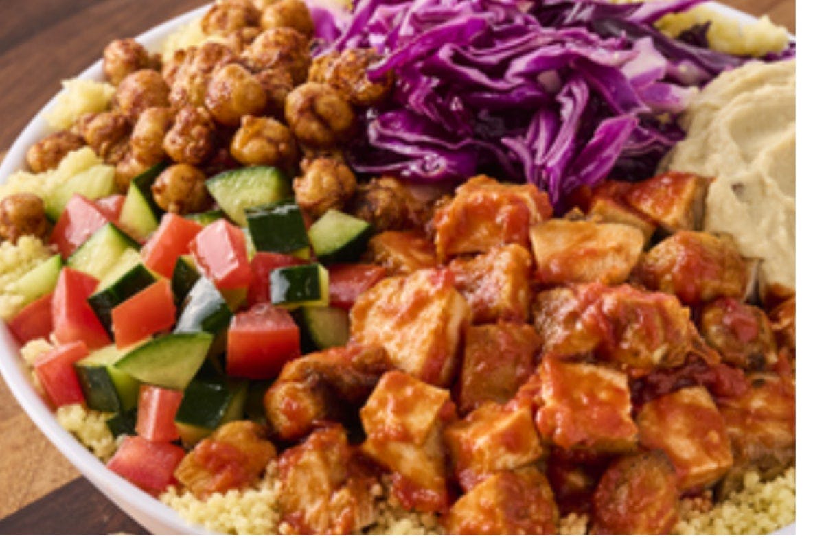 Moroccan Chicken Bowl from Garbanzo Mediterranean Fresh - South Duff Ave in Ames, IA