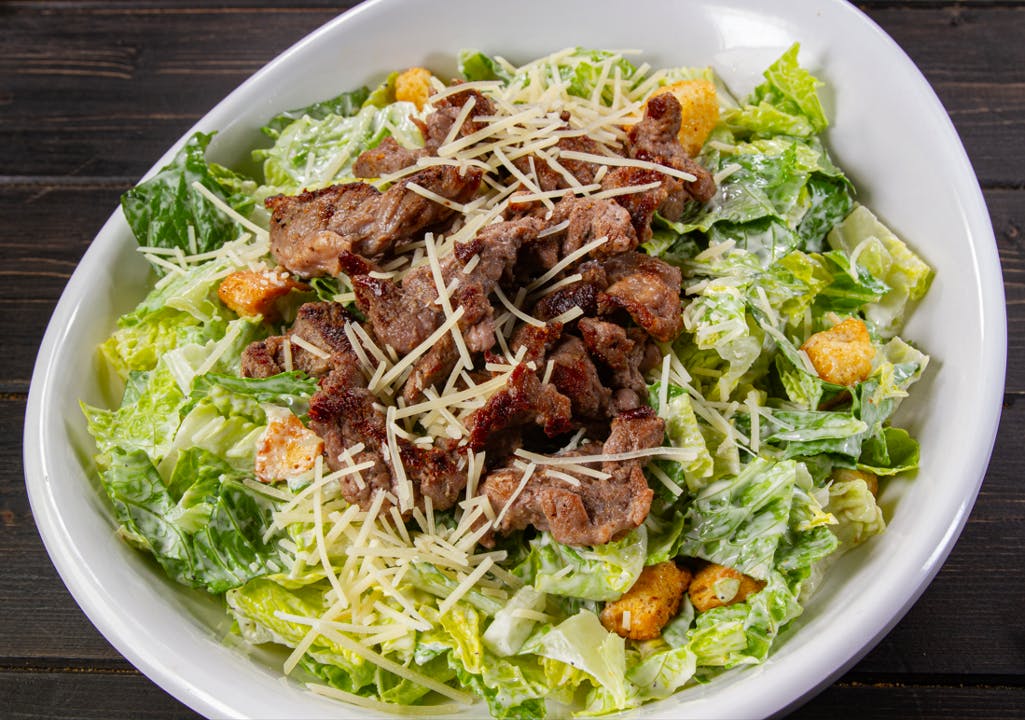 Caesar Salad w Steak from The Brass Tap - Main Street in Cedar Falls, IA