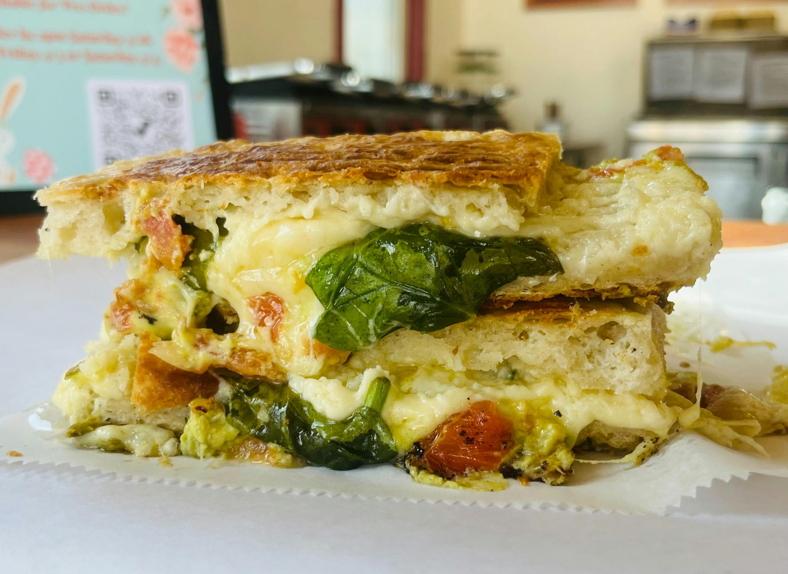 Grilled Cheese Special Panini- Holy Guacamole from Arrosto Delicatessen in Sheboygan, WI