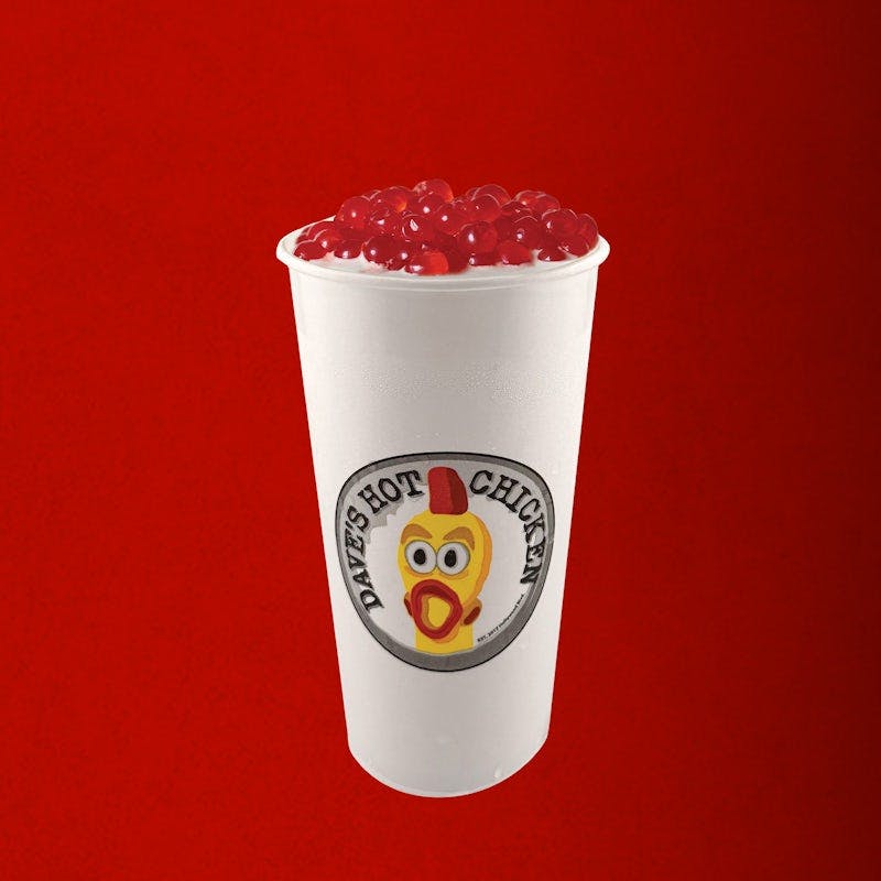 Burstin? Strawberry Top Loaded Shake from Dave's Hot Chicken - Sligo Dr in Madison, WI