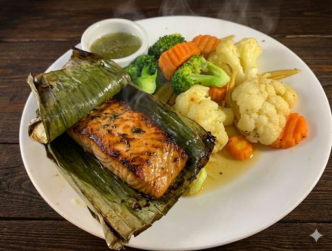 87.Banana Leaf Salmon from Sa-Bai Thong Thai Cuisine - University Ave in Madison, WI