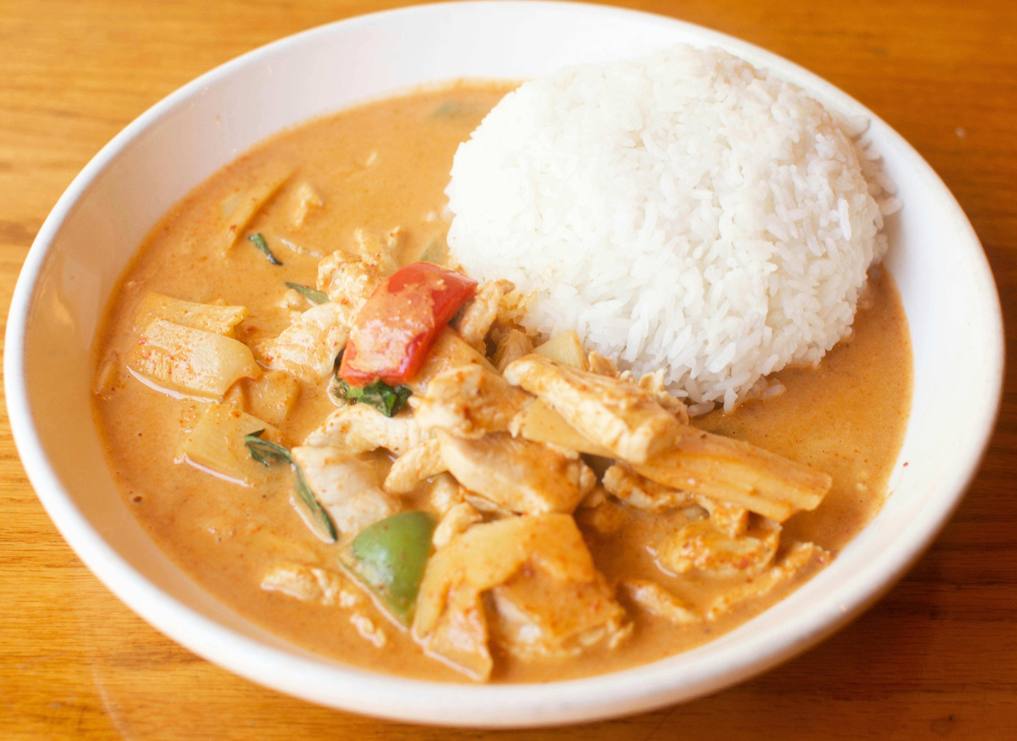 Red Thai Coconut Curry (GF) from Zen Zero in Lawrence, KS