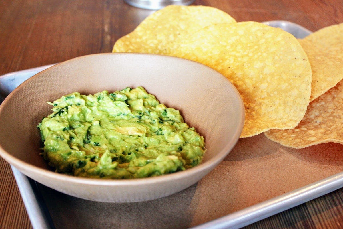 large guacamole + chips from Bartaco - Hilldale in Madison, WI