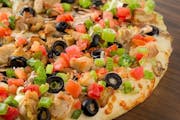 Robbers Roost with White Sauce Pizza - Small (10 Inch - 10 Slices) from Mountain Mike's Pizza - Alum Rock Ave in San Jose, CA