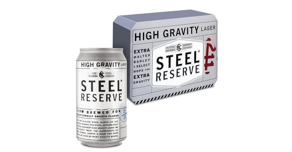 Steel Reserve: High Gravity Lager, 12 Pack, 12 oz. from Five Corners Liquor & Wine in Cedar Falls, IA