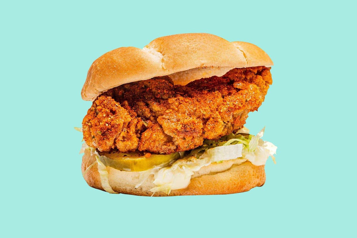 Nashville Hot Chicken Tender Sandwich from MrBeast Burger - N6209 Oasis Rd in Blk River Falls, WI