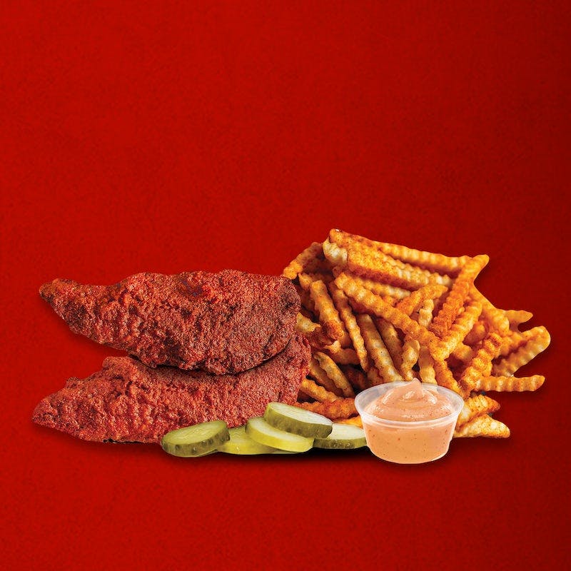 Dave's #1:     2 Tenders w/ Fries from Dave's Hot Chicken - E. Ogden Ave. in Milwaukee, WI