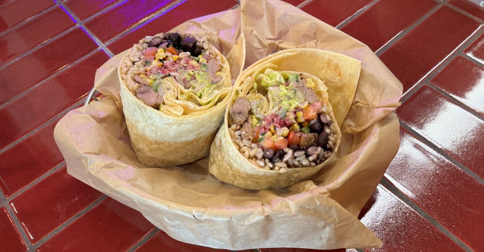Carne Asada Marinated Steak Burrito from HWY1 Bowls & Burritos in Madison, WI