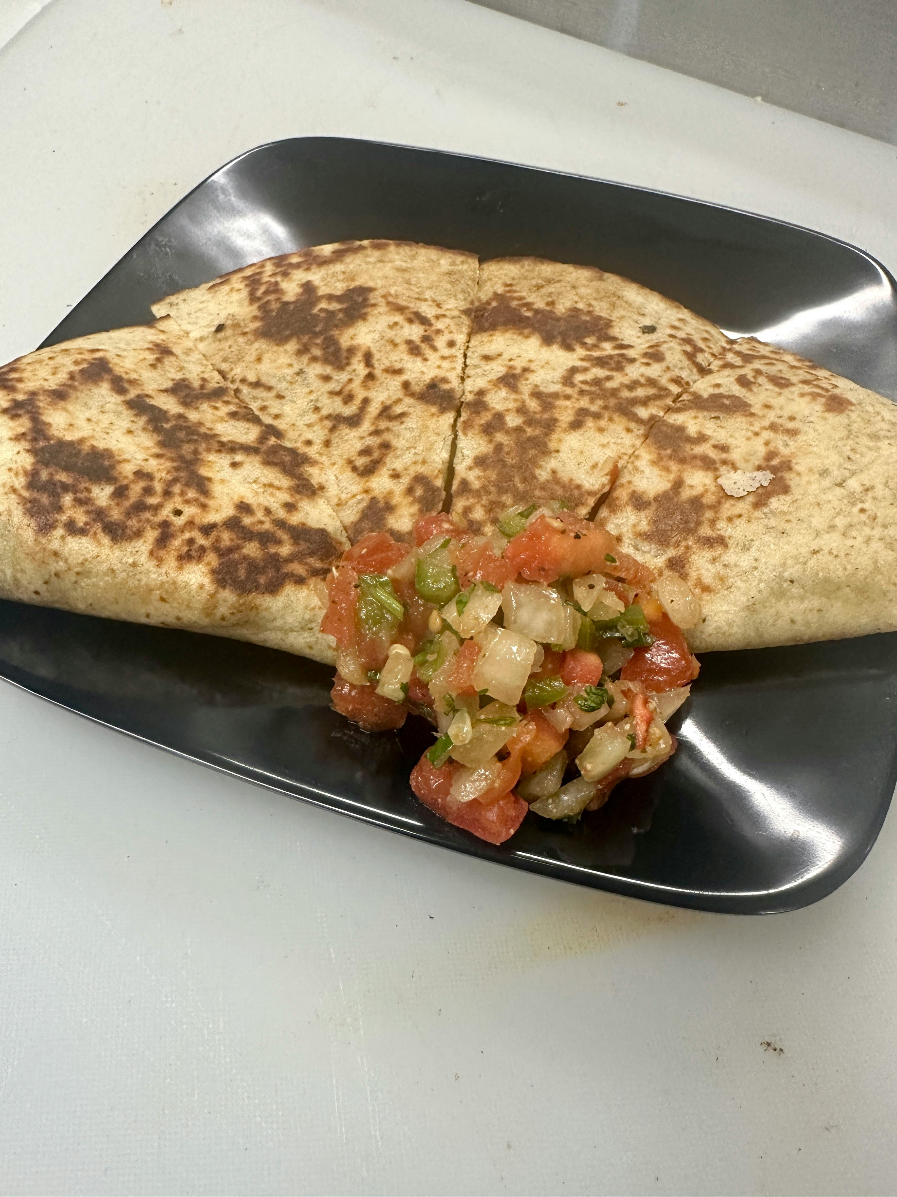 Gluten Free Chicken Quesadilla from Justveggiez in Madison, WI