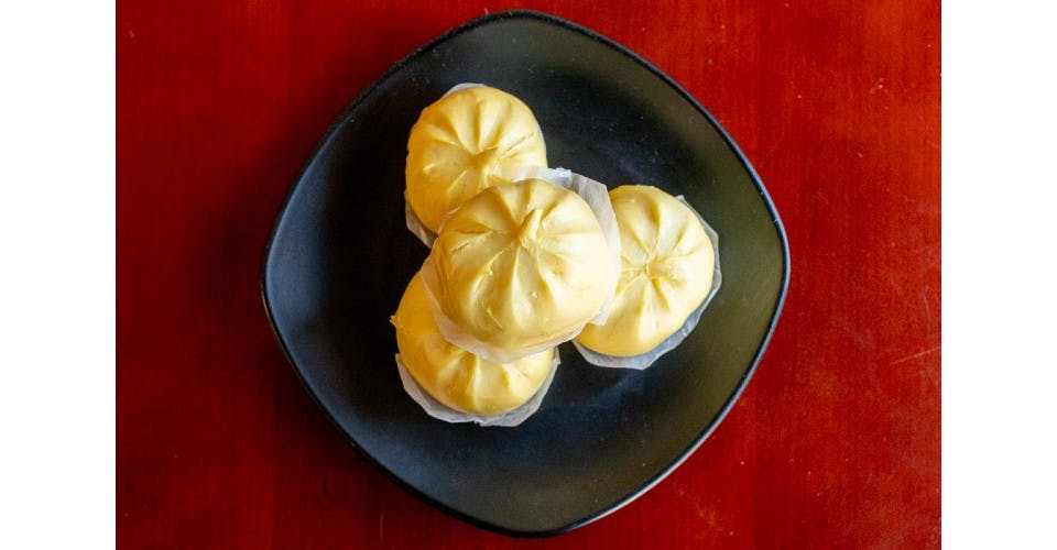 B3. Steamed Creamy Custard Bun (4 Pieces) from Chen's Dumpling House in Madison, WI