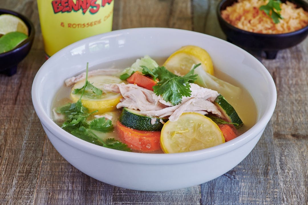 Homemade Mexican Chicken Soup from Benny's Tacos - West Hollywood in Los Angeles, CA