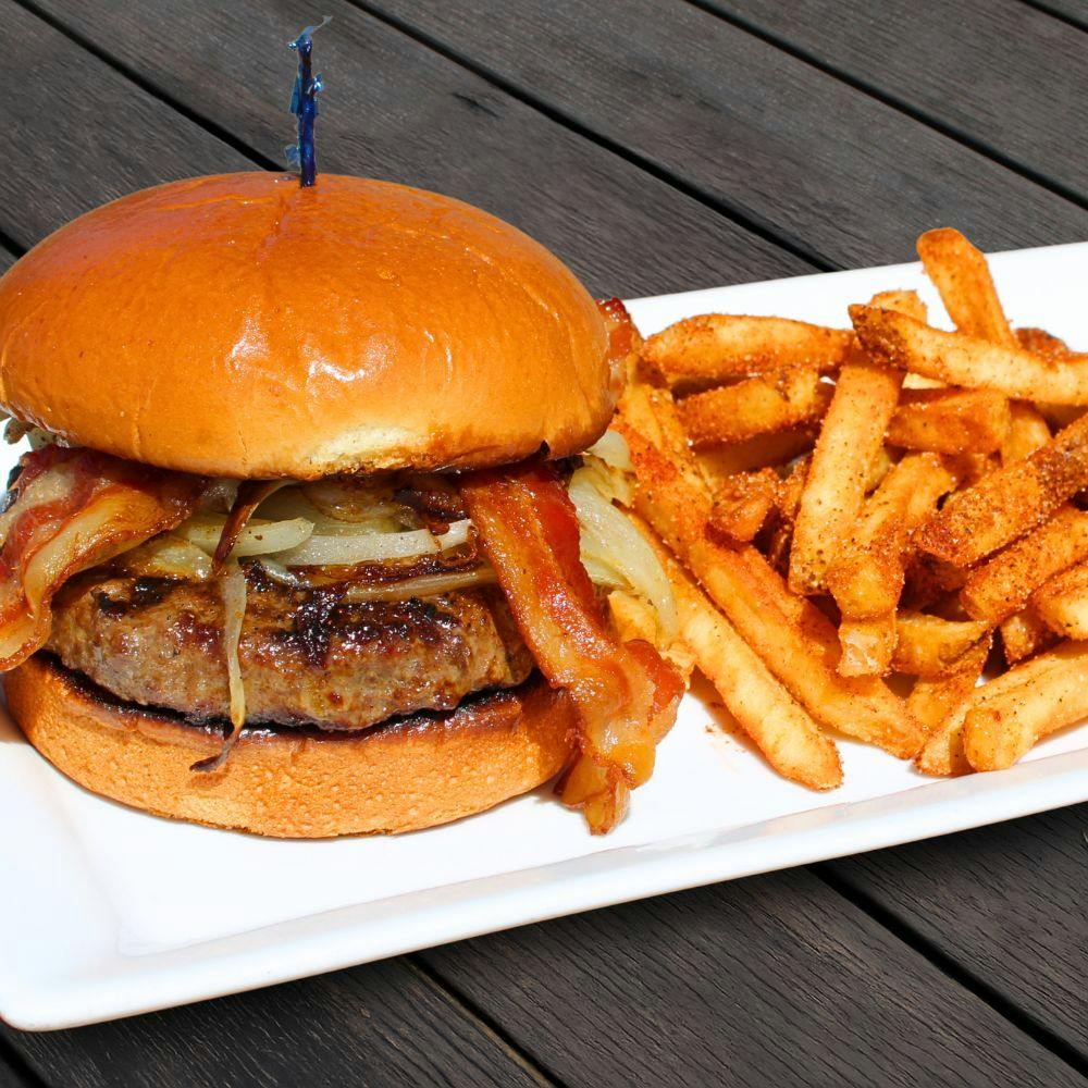 Cajun Black & Bleu Burger from Holidays Pub & Grill in Appleton, WI